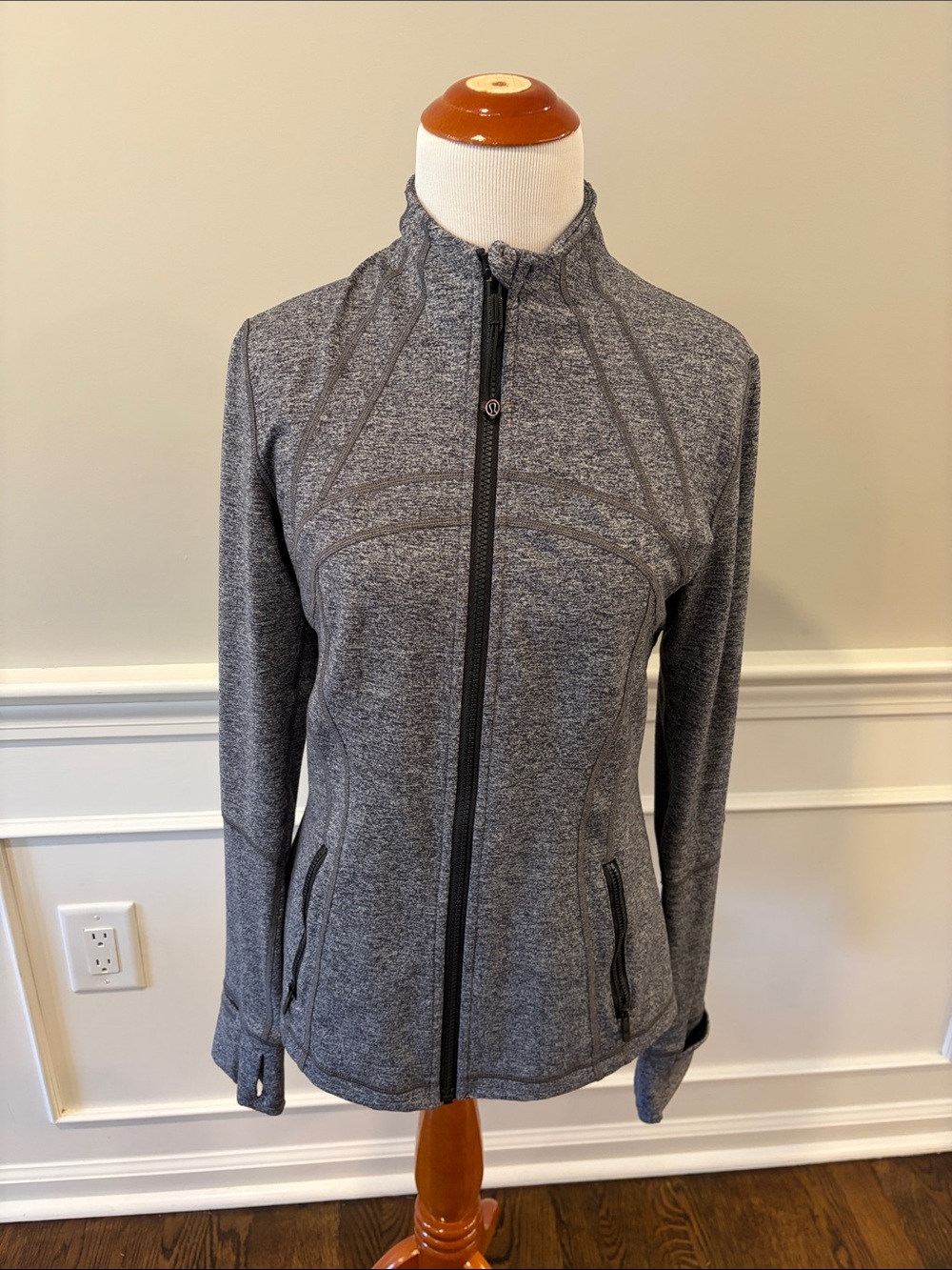 lululemon athletica Gray Full-Zip Athletic Jacket